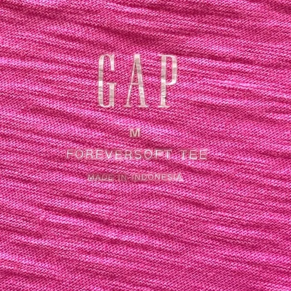Gap Womens Foreversoft Pink Cotton Slub T Shirt, M - Picture 2 of 2